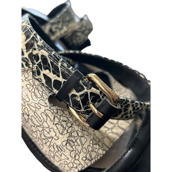 DEREK LAM Crosby Women's Heels Shirin Snake Stappy Sandal Leather Size 10 - Picture 7 of 9